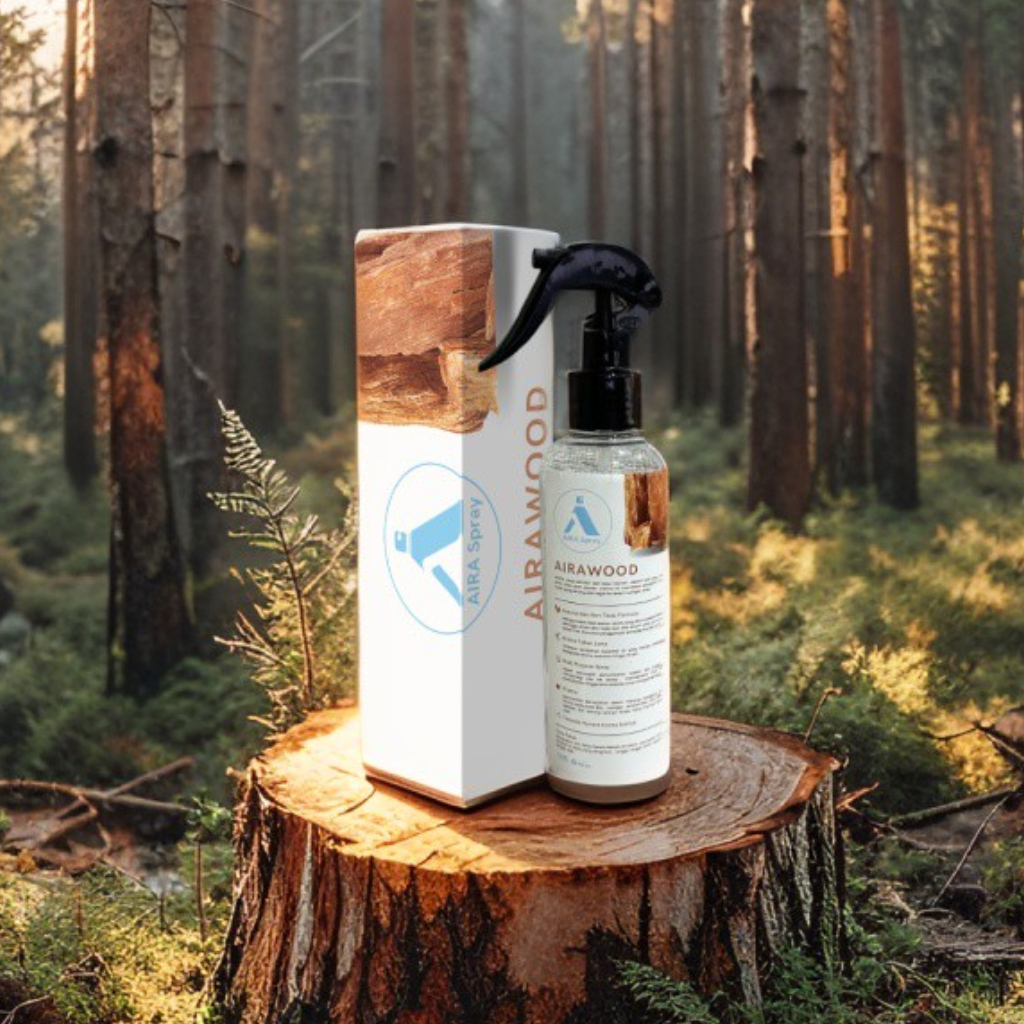 "AIRA SPRAY" variant AiraWood-Linen Spray-250ML-Spray kasur/ruangan/aroma segar dan enak