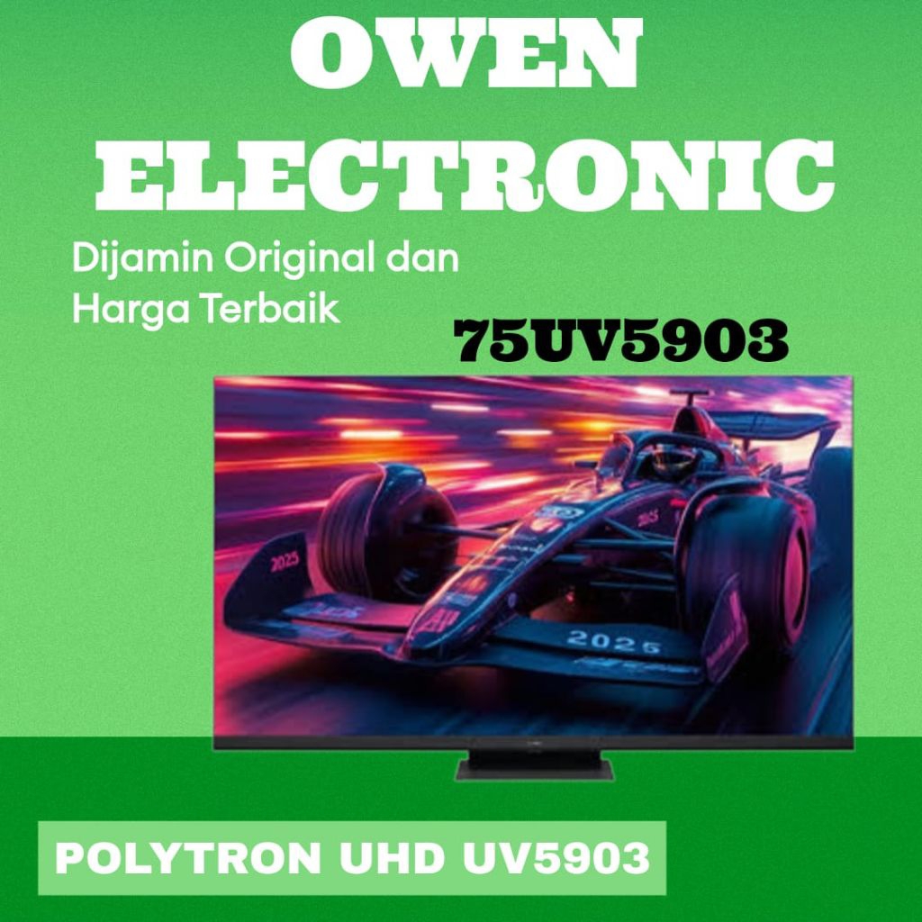 POLYTRON 75UV5903 Mini LED Quantum 4K UHD Smart Gaming TV 75 Inch 120Hz