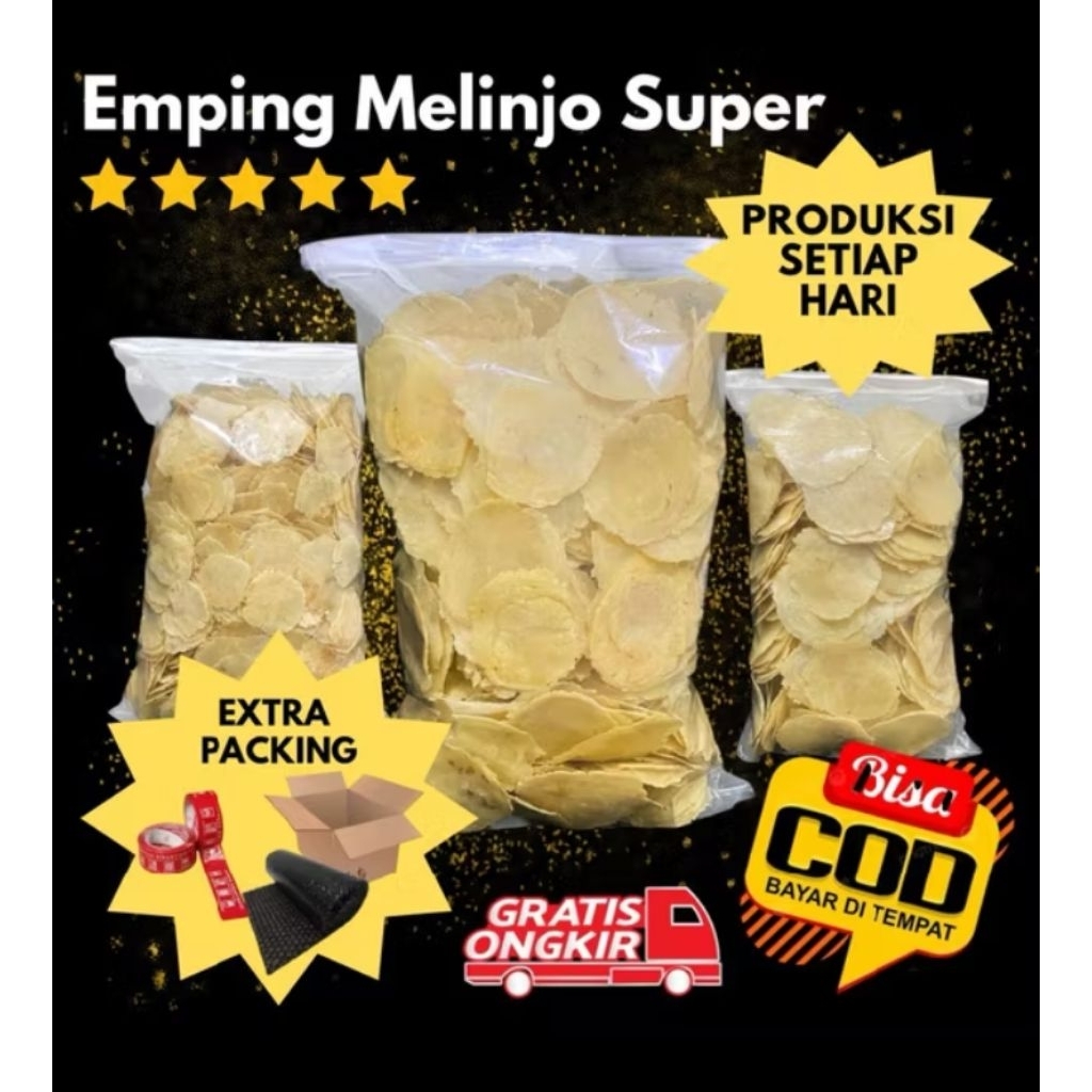 

EMPING MENTAH MELINJO/ORIGINAL SUPERR/MURAH 1 KG.