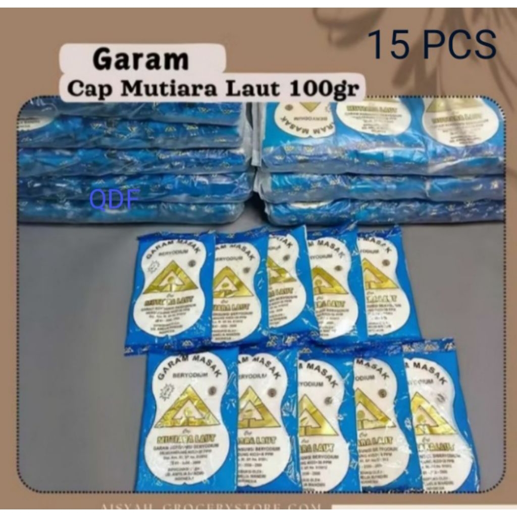 

15 PCS/ GARAM HALUS BERYOUDIUM / BUMBU DAPUR PENYEDAP MASAKAN /CAP MUTIARA LAUT