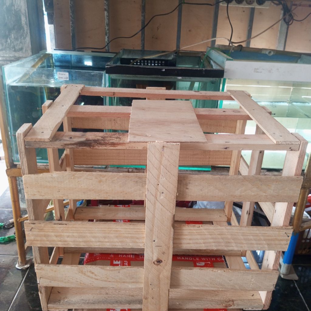 

packing kayu aquarium & Coper piala