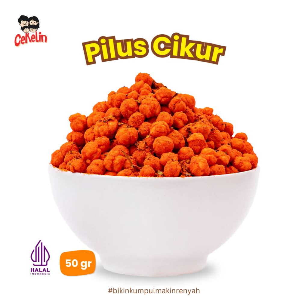 

Cekelin Cemilan Keluarga Indonesia Pilus Cihuy/ Pilus Cikur Uhuy/ Cihuy Pilus