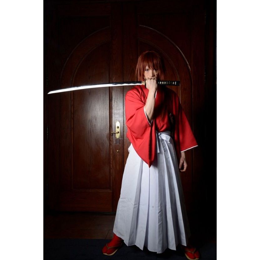 [ICEWAY] Rurouni Kenshin Samurai X Kenshin Himura Costume Cosplay Hakama Jepang Kostum