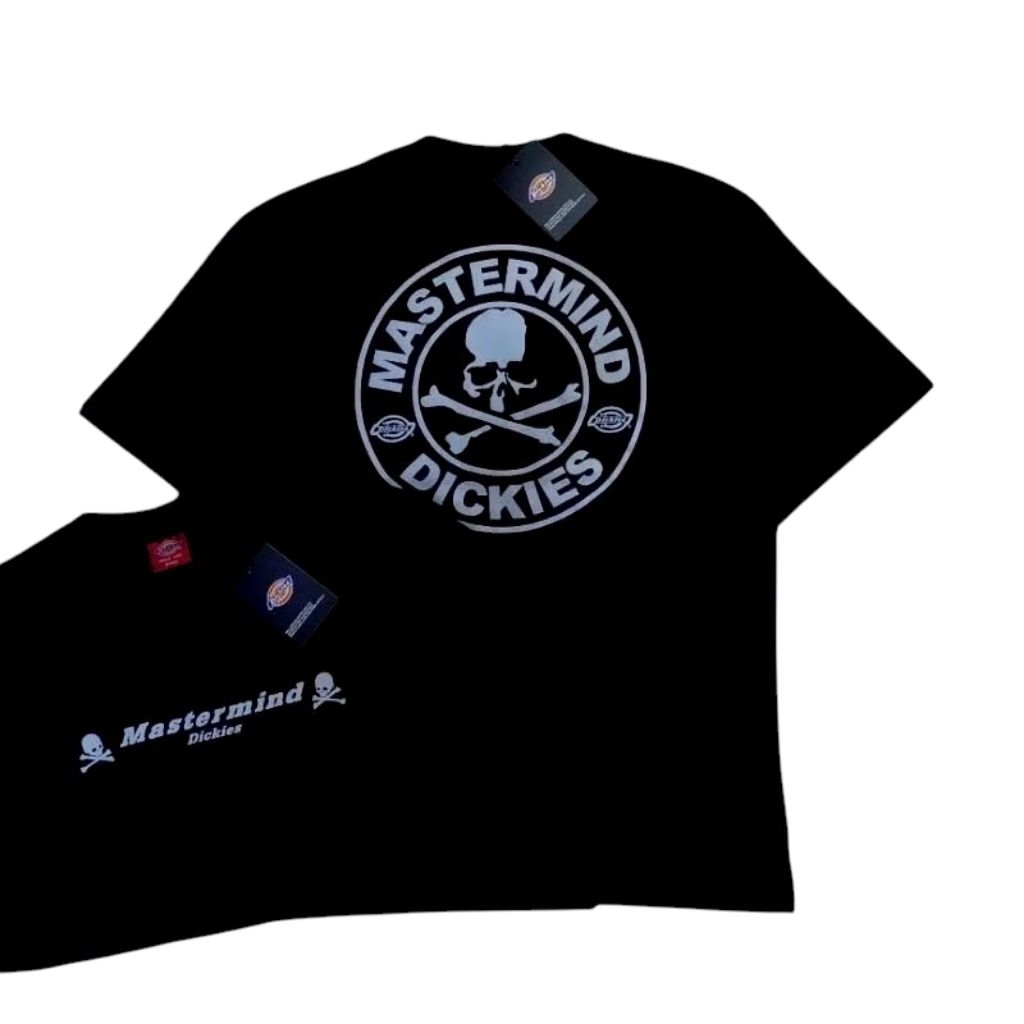 Kaos Oversize T-shirt Unisex DICKIES X MASTERMIND Cotton Combed 24s Premium Quality Fulltag and Labe