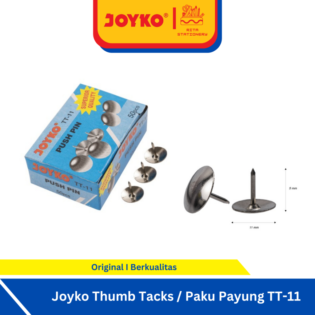 

Joyko Push Pin / Paku Payung Silver CT-10
