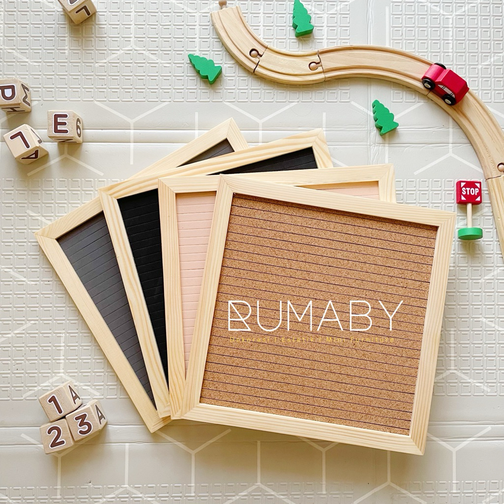 

RUMABY | Papan Nama Bayi | Letter Board Baby | 30x30cm | papan, huruf angka