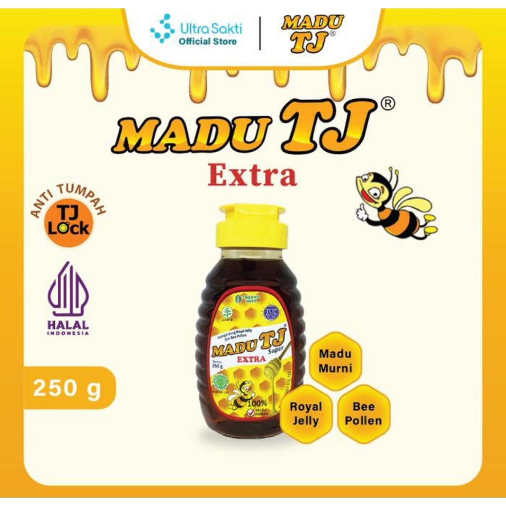 

Madu TJ Super 250gr - Madu Murni Dengan Tambahan Royall Jelly & Bee Pollen