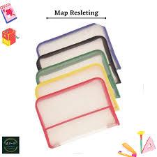 

Tas Map Dokumen Transparan dengan Zipper Kancing untuk School Bag/Jaring/ Map Tenteng