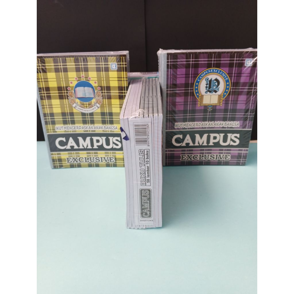

Buku Campus A5 EXCLUSIVE 10Pcs 58 Lembar,Buku Tulis sekolah Kampus KWARTO Exclusive