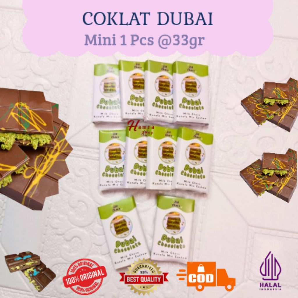 

Coklat Dubai Kunafa Mini Versi Icip 33gr Cemilan Manis