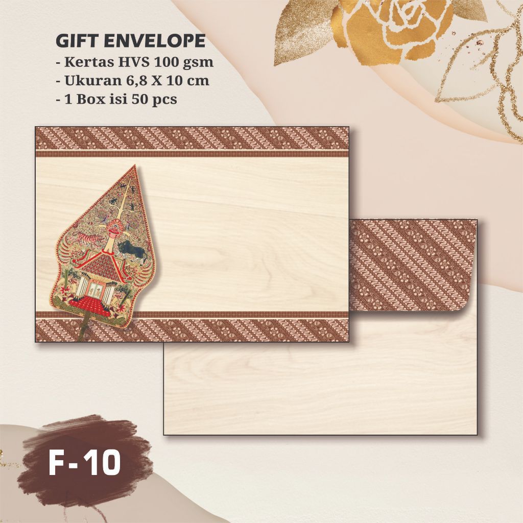 

(POLOS TANPA CETAK NAMA) Amplop Kondangan Sumbangan Angpao Motif F-10
