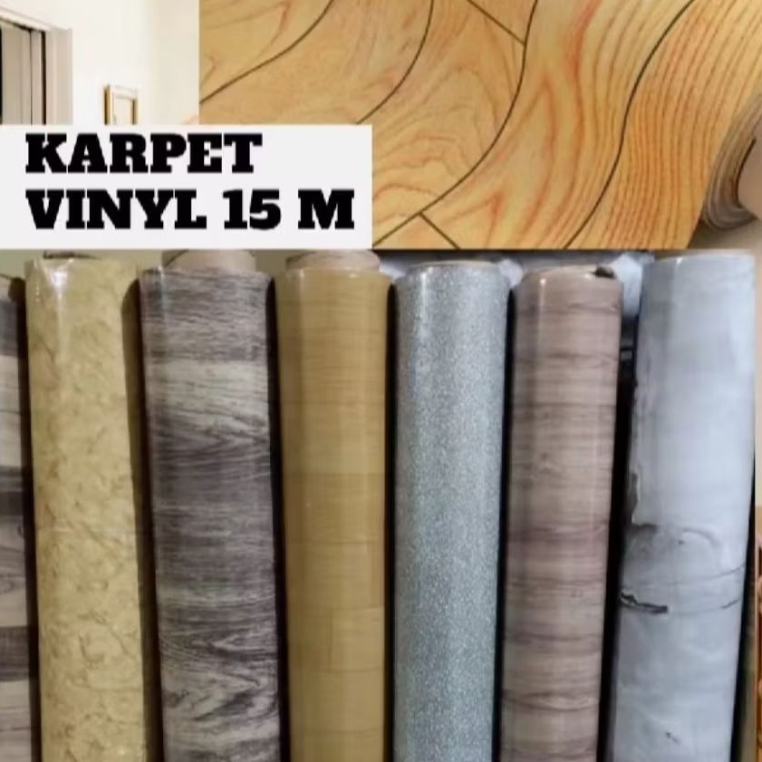 PERLAK LANTAI VINYL 1 ROLL / KARPET LANTAI ROLL 15MX120CM