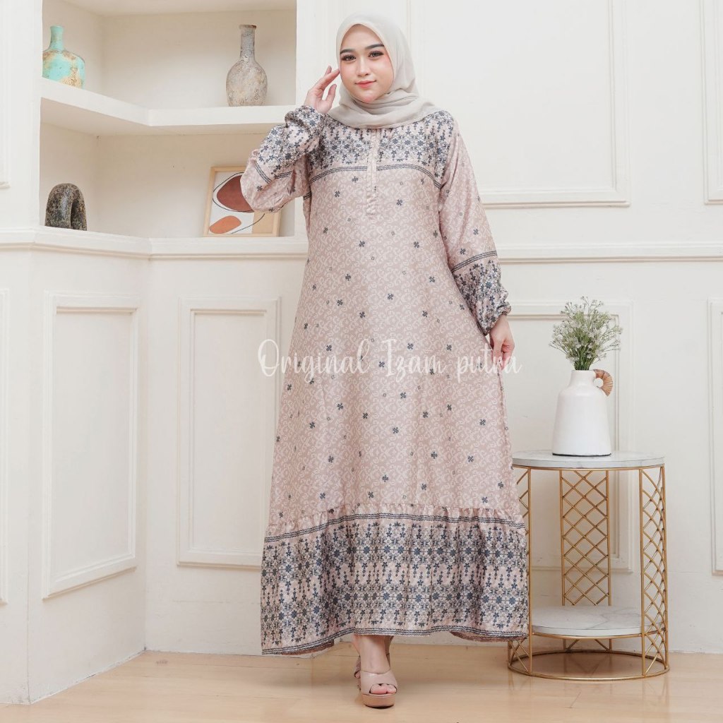 Gamis Couple Baju Kembaran Pakaian Sekeluarga Kapelan Batik Brokat Seragam Lebaran 2025 Set Suami Is