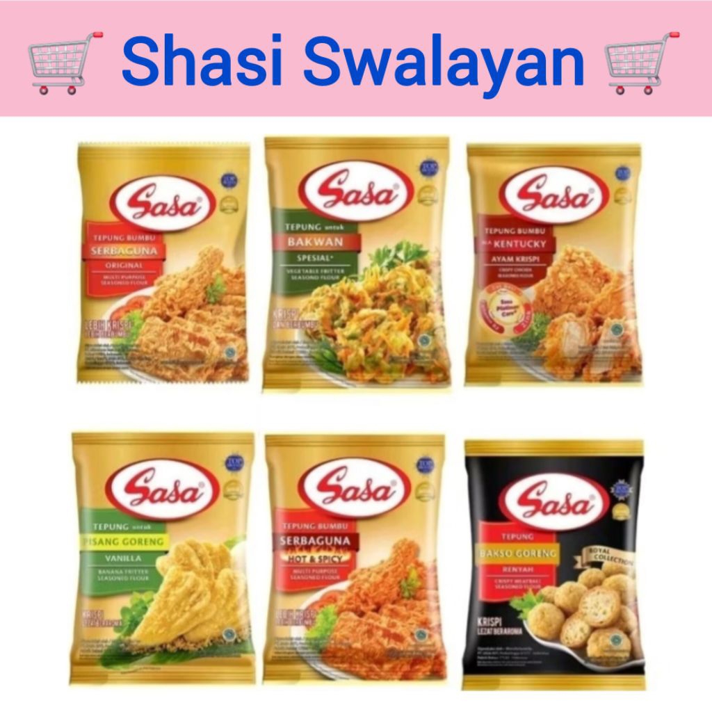 

Sasa Tepung Bumbu Kecil 70 gr - Serbaguna/ Hot Spicy/ Kentucky/ Bakso/ Bakwan/ Pisang Goreng/ All Varian