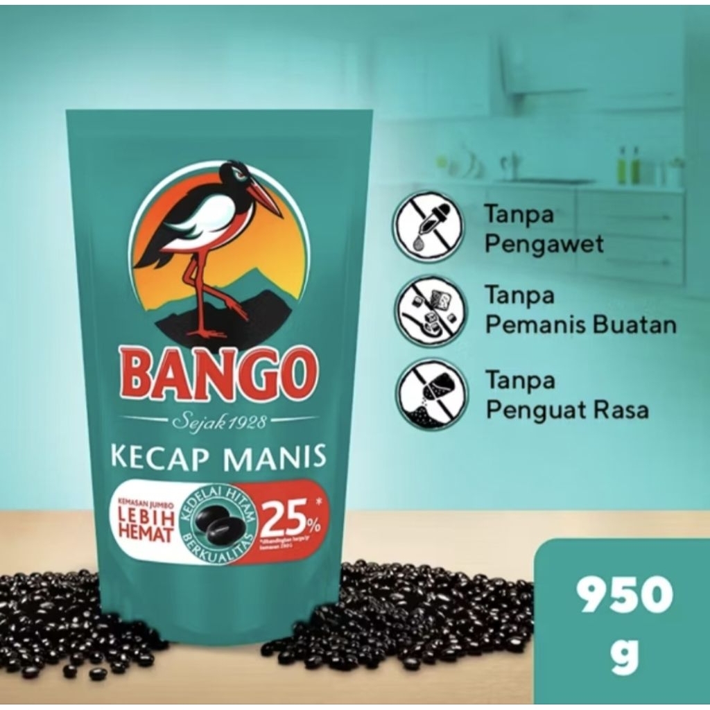 

Bango Kecap Manis Refill 950g Tanpa Pengawet | original