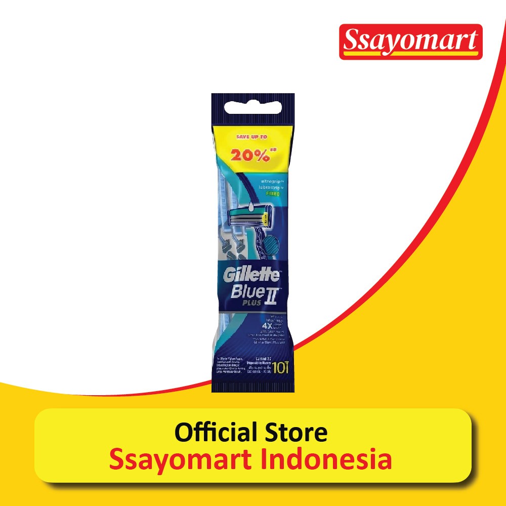 Gillette Alat Cukur Blue Simple 3 Razor Pisau Cukur Isi 2