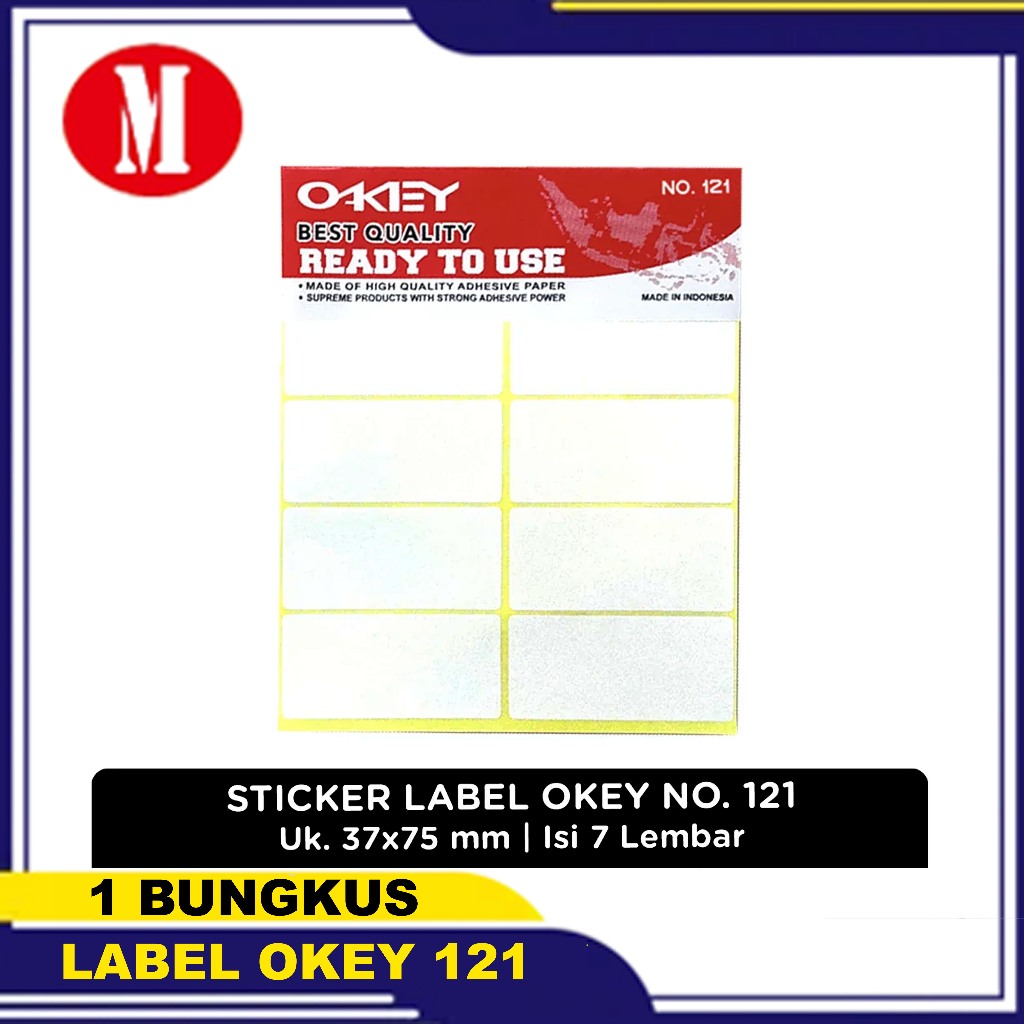 

Label Okey 121 Ukuran 37mm x 75mm