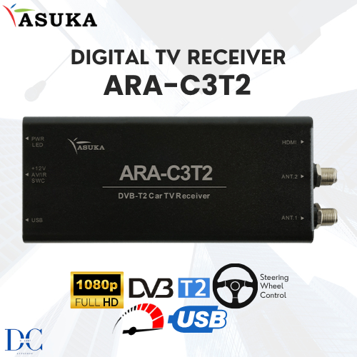 Digital TV Receiver Mobil - ARA C3T2 - TV Tuner Digital Mobil - Digital TV Receiver ASUKA - 100% Ori