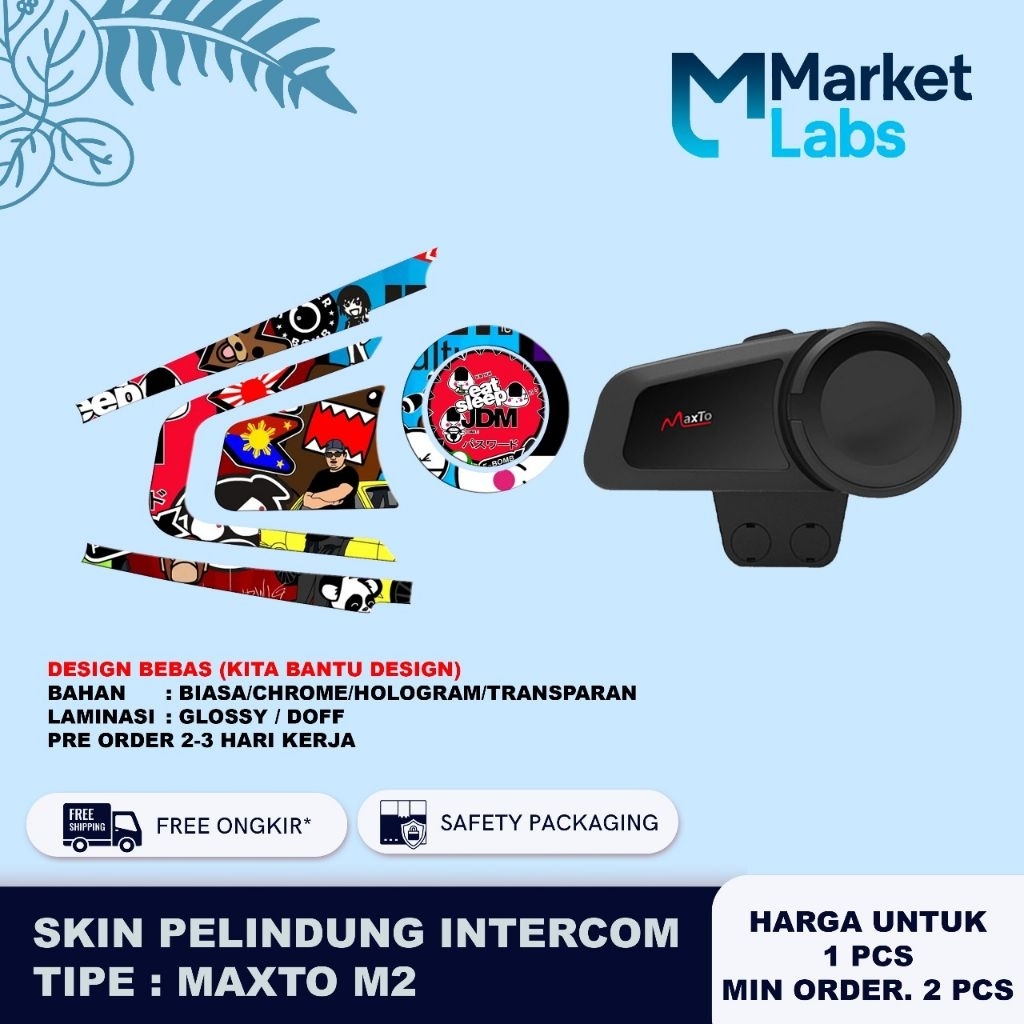 Stiker intercom maxto m2