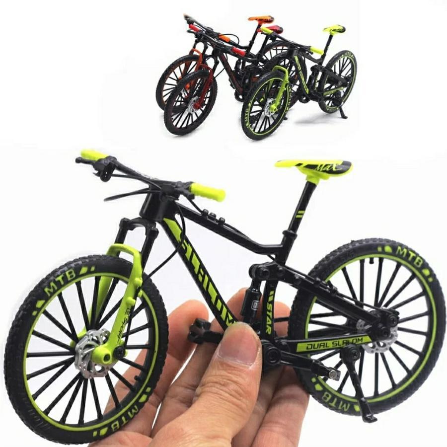Mainan Anak Diecast Miniatur Sepeda Gunung Mini Finger Sepeda Skala 1:10 Toy Bike