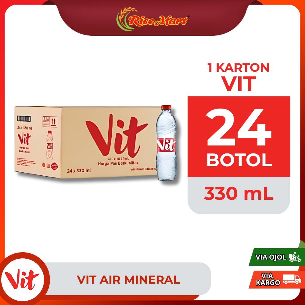 

[KARGO] VIT AIR MINERAL 330ML X 24 BOTOL (1 BOX) / AIR MINERAL