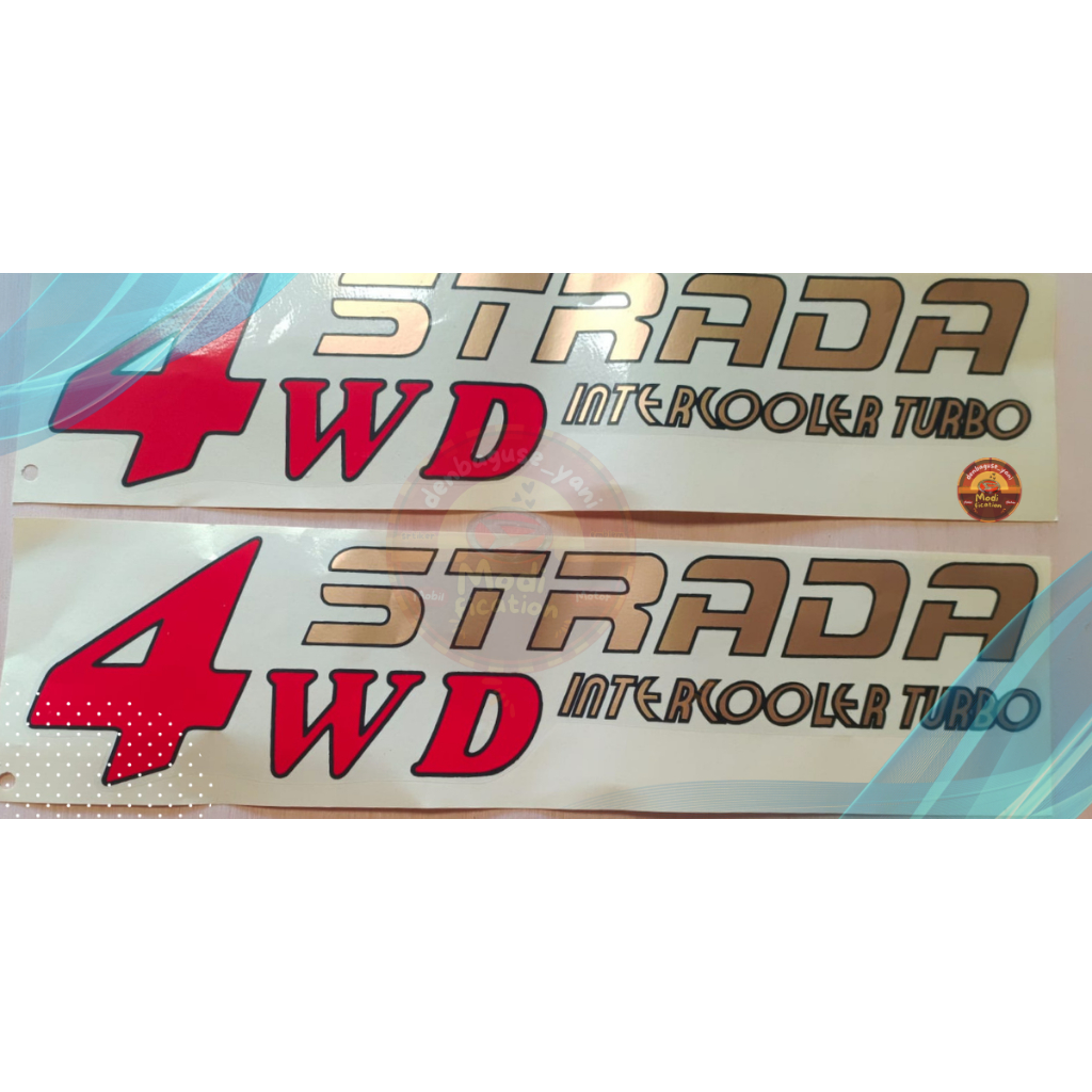 Stiker Mitsubishi Strada 4WD Triton Intercooler Turbo / Sticker Strada Triton/stiker 4wd intercooler