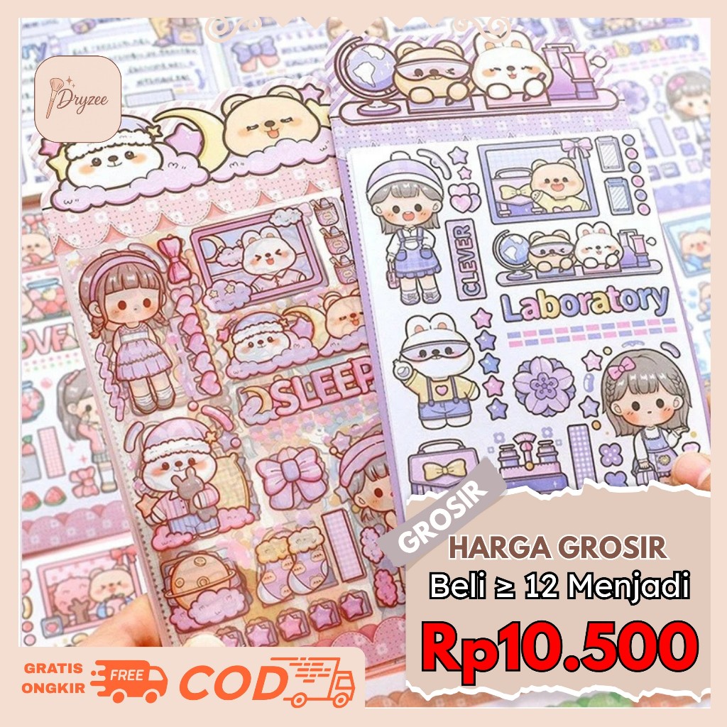 

Stiker Pack Doudou Sauce Theme Color Isi 5 Lembar TLD89