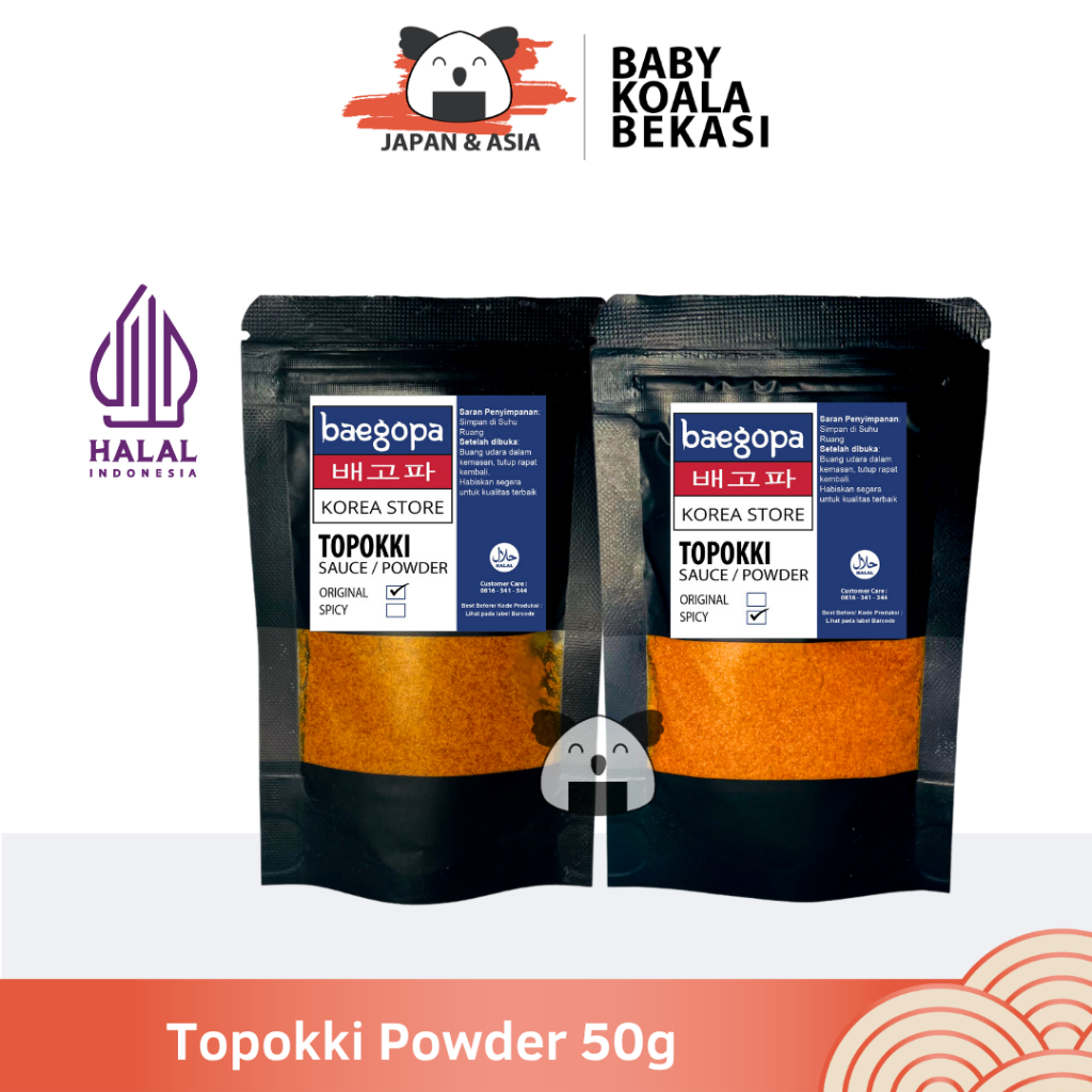 

TOPOKKI SAUCE POWDER Original & Spicy 50 g Halal | Kuah Tteok Instan -BKB