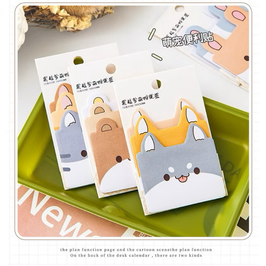 

Cute Sticky Notes Animal isi 45 lembar