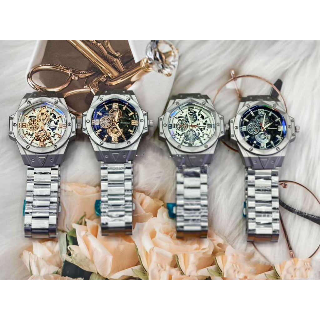 Jam Tangan Pria anti Chrono Stainless Steel Mechanical Homage Luxury Bussines Fasion