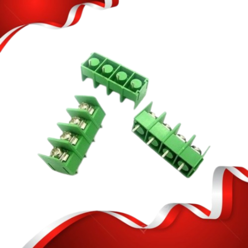 Terminal PCB Block Hijau 4 Pin Baut Skrup Blok 4P