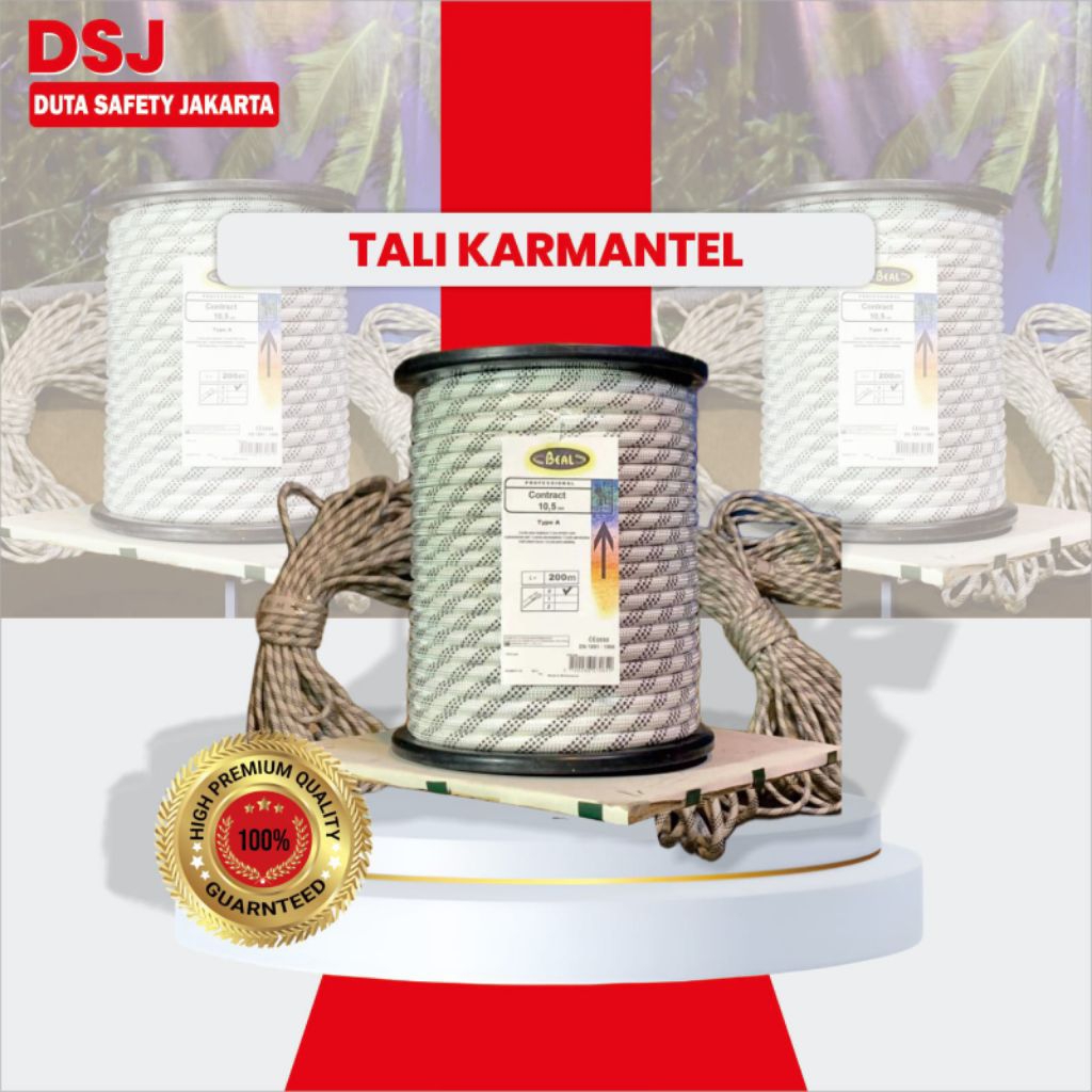 tali karmantel statis beal 10,5mm x 200m/tali karmantel statis beal murah/tali karmantel statis