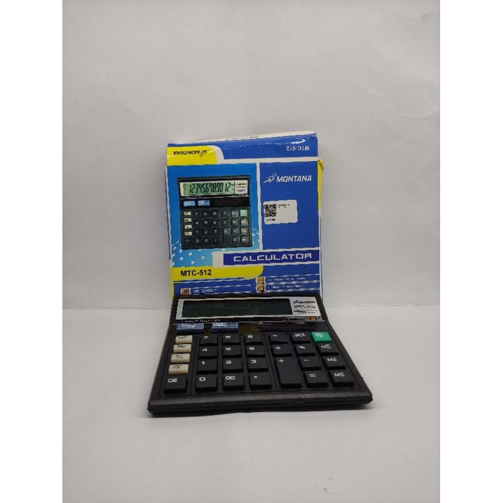 

MONTANA Kalkulator Alat Hitung 12 Digit Calculator Large Display 2 Power MTC-512