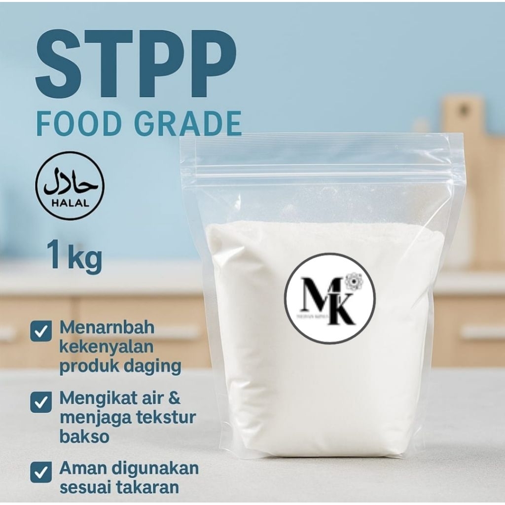 

STPP 1 Kg / Sodium Tripolyphosphate Food Grade / Pengenyal Bakso