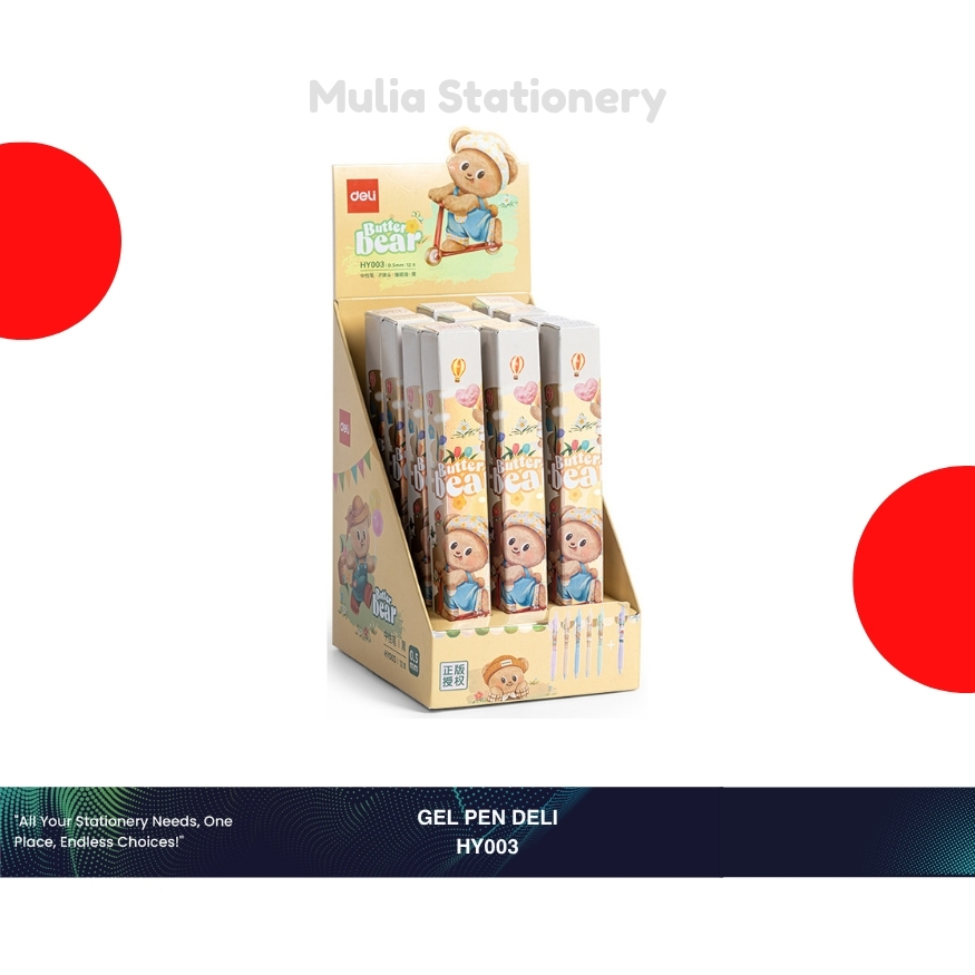 

Pulpen / Pena Deli HY003 ButterBear Smooth 0.5 mm | Deli Gel Pen HY003 ButterBear Smooth 0.5 mm | Pena Sekolah | Alat Tulis Sekolah