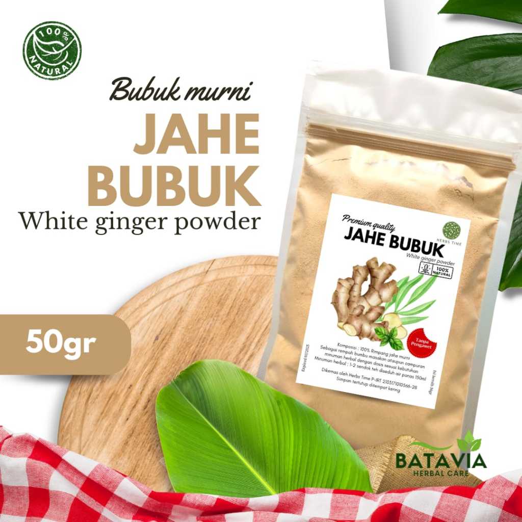 

Jahe Bubuk Organik 50gr Murni Premium Herbs Time