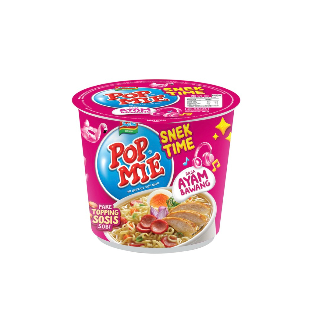 

POP MIE MI INSTAN SNEK TIME AYAM BAWANG CUP 40 gr