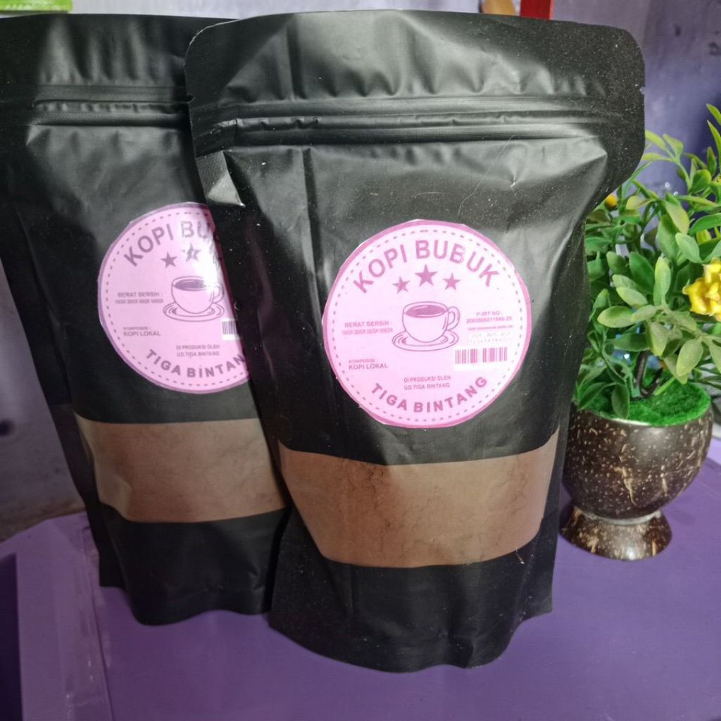 

Kopi bubuk enak Merk TigaBintang Pack isi 300g