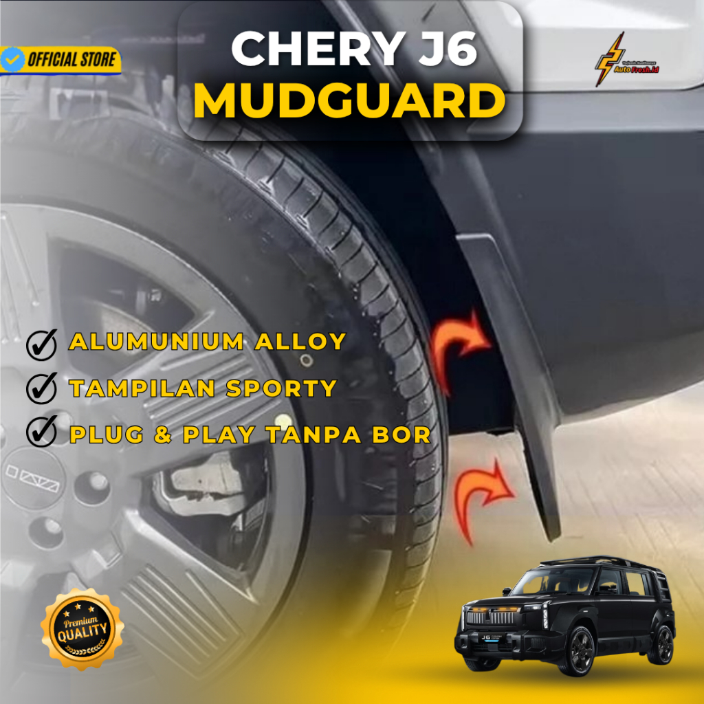MUD GUARD CHERY J6 / KARPET LUMPUR CHERY J6 / CHERY J6 MUD GUARD / MUD GUARD CHERY J6 / AKSESORIS CH