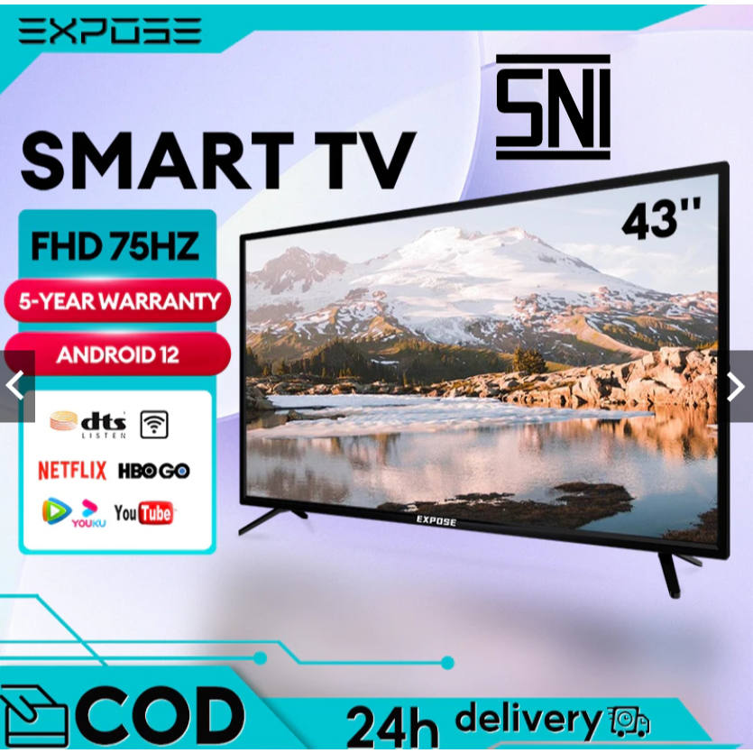 Smart TV 43 Inch TV Android 32 inch Digital TV LED 4K UHD Android OS netflix/youtube/google