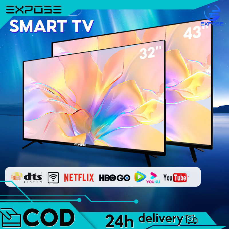 TV Android 32 inch Smart TV 4K UHD Android 12.0 LED TV 43 Inch WIFI Televisi Youtube/Netflix