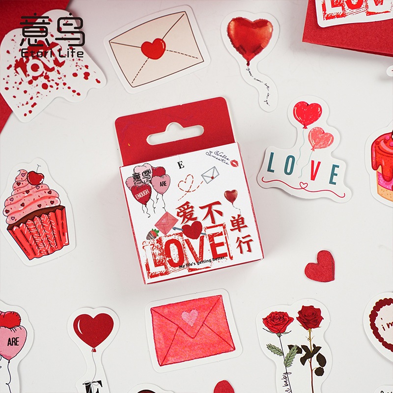 

【MAPLESOL】 46Pcs LOVE LETTER Deco Sticker DIY Scrapbook Stiker Jurnal Dekorasi Diary Kotak - B0516