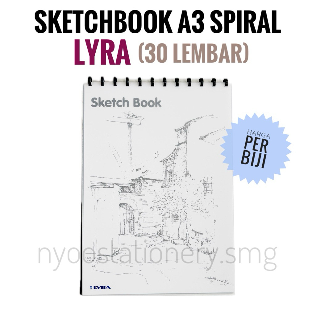 

SKETCHBOOK A3 150 GSM 30 LEMBAR DRAWING BOOK BUKU MENGGAMBAR SPIRAL POTRAIT HORIZONTAL LYRA