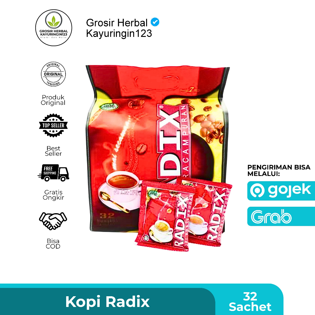 

Kopi Radix Hpa Original isi 32 sachet Malaysia