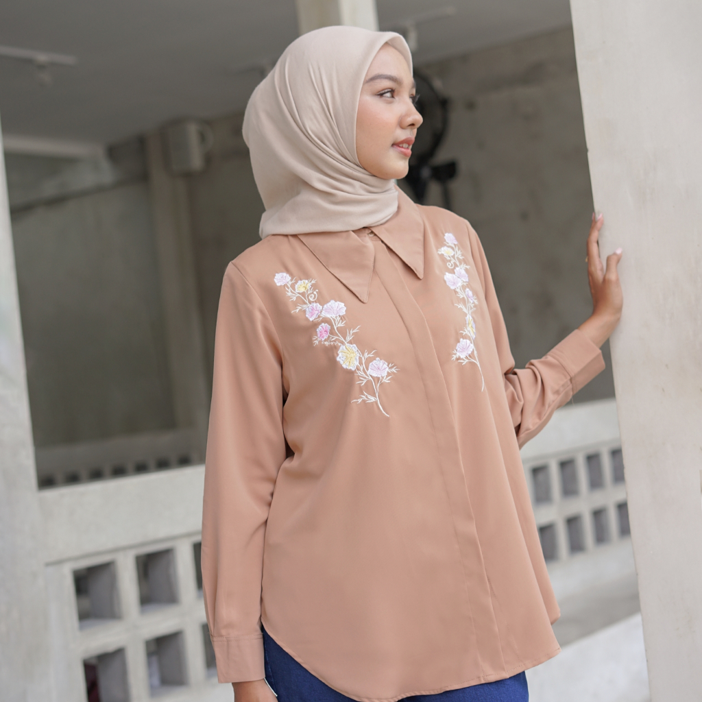 Ederra Zeya Shirt / Atasan Wanita / Kemeja Bordir
