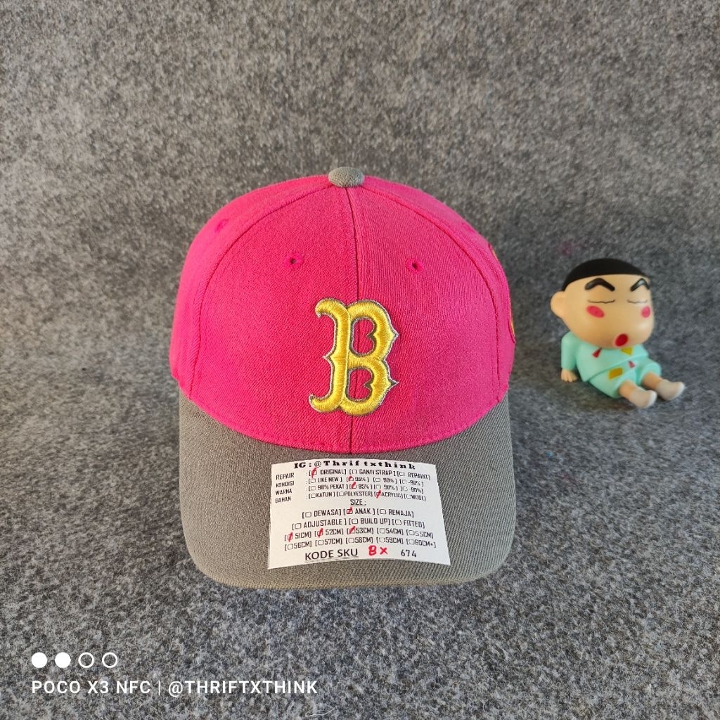 (ANAK) TOPI CAP BISBOL MLB ADJUSTABLE SETELAN LOGO B SKU BX674