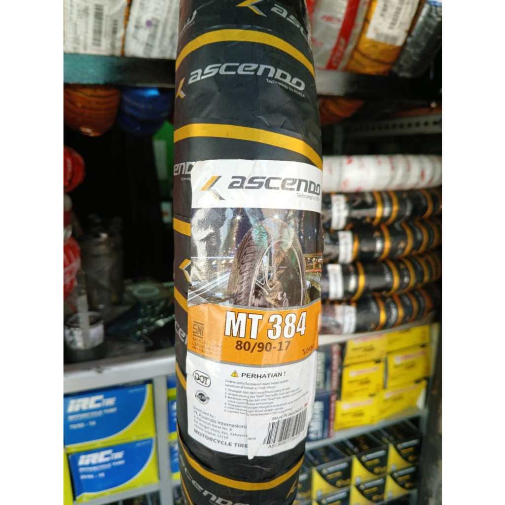 ASCENDO Ban Luar Ring 17 80/90 Tube Type Motor Bebek Belakang