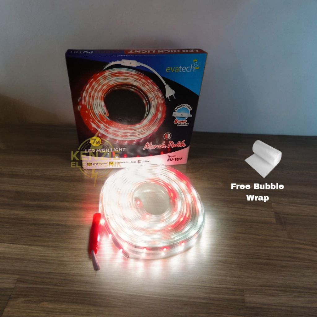 EVATECH Lampu Strip Hias Indoor-Outdoor 7m Merah-Putih EV-107