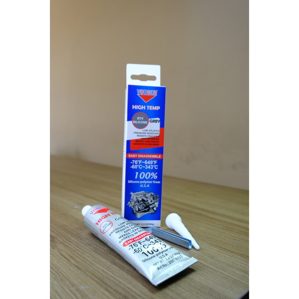 Lem Gasket | Lem Pakingan |ZEGEN RTV Silicone Sealant - Grey [90 gr]