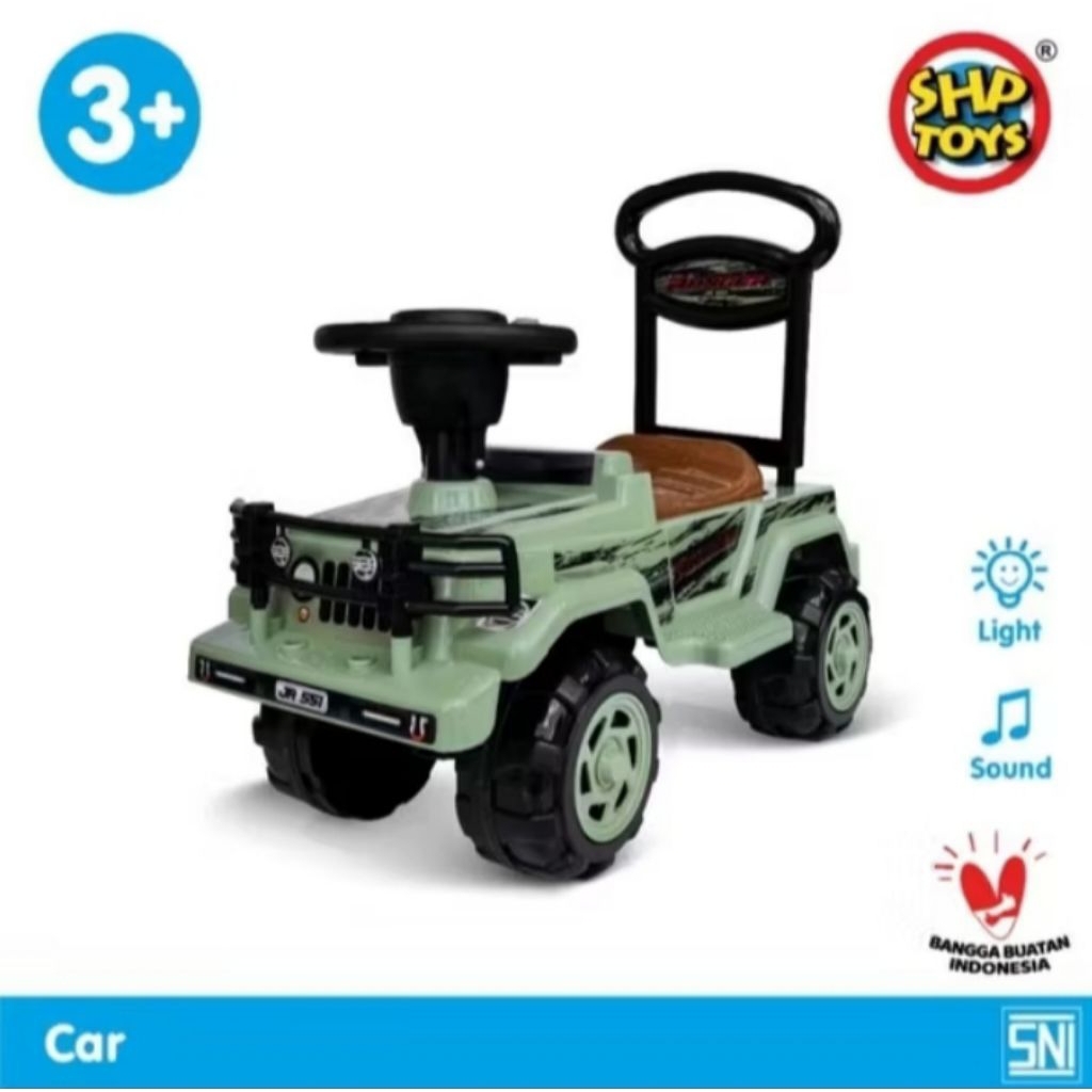 Mainan Mobil Duduk Jeep / Mobil Dorong Duduk Anak / Mobilan Pakai Musik